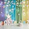 Transparent Bubble Garlands Mermaid Party Decoration Colored Blue Flat Cutouts Hanging Streamer for Birthday Baptism Wedding Ocean Wall Decal Baby Shower Under Sea Festal Kid Room Photo Props (Color)